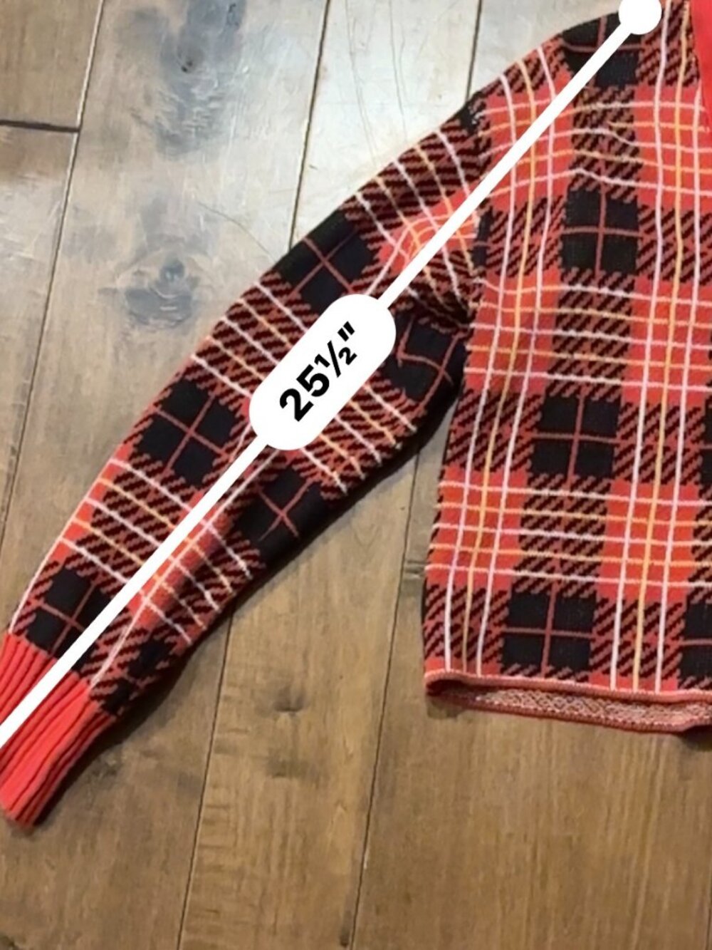 Lovers + Friends Brantley Cropped Plaid Cardigan XS — Red/Black Gold Buttons - Picture 14 of 14